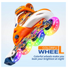 KUXUAN SKATES ADJUSTABLE INLINE SKATES YOUTH LARGE KIDS 3-6 - ORANGE