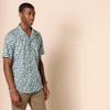 AMAZON ESSENTIALS MENS VACATION BUTTON-DOWN RESORT SHORT SLEEVE BLUE FLORALXL New