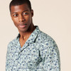AMAZON ESSENTIALS MENS VACATION BUTTON-DOWN RESORT SHORT SLEEVE BLUE FLORALXL New