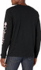 COLUMBIA LONG SLEEVE TEE SHIRT - SIZE: MEN M - BLACK WITH SORBET New