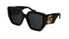 GG0956S GUCCI GEOMETRIC LADIES SUNGLASSES LENS SIZE 54MM BLACK/GOLD LOGO/GRAY