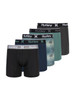 HURLEY REGRIND BOXER BRIEF (5-PACK), MEDIUM 32-34" - PALM TREE COMBO - BLACK New