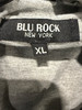 BLU ROCK NEW YORK HOODIE WITH 2 BLACK ZIP POCKETS - SIZE: MEN XL - GRAY