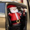 ZONETECH Christmas Santa Blow-Up Décor for Cars Vehicle Buddy Inflatable