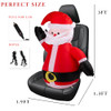 ZONETECH Christmas Santa Blow-Up Décor for Cars Vehicle Buddy Inflatable