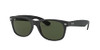 RAY-BAN RB2132 NEW WAYFARER SQUARE 58MM RUBBER BLACK G-15 GREEN LENS 58MM