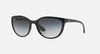 RAY-BAN SUNGLASSES - POLISHED BLACK FRAME, GRAY GRADIENT LENSES, 59-20-130 3N