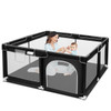 SUPOSEU BABY PLAYPEN LARGE PLAY YARDS 360° VISIBILITY - BLACK WHITE
