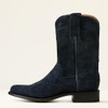 ARIAT YELLOWSTONE MIDNIGHT RANCHER WESTERN BOOT M10 WIDE OILED NAVY ROUGHOUT