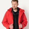 AEMN76460M25 AMAZON ESSENTIALS MENS 3 IN 1 JACKET BRIGHT POPPY RED SIZE L New