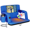 ALPCOUR HEATED RECLINING STADIUM SEAT 24" EXTRA-WIDE BLEACHER CHAIR - ROYAL BLUE