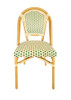 French Bistro Patio/Indoor Dining Chair, 2 Pack, Hand Woven Wicker (2, 10022)