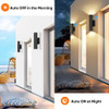 GOBRIGHT 2-PACK DUSK TO DAWN LED OUTDOOR LIGHTING MODERN WALL LIGHT - BLACK