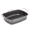 CUISINART 16" X 12" CARBON STEEL NON-STICK ROASTER W/V-RACK - DARK GRAY