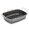 CUISINART 16" X 12" CARBON STEEL NON-STICK ROASTER W/V-RACK - DARK GRAY
