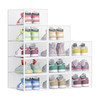 SONGMICS SHOE BOXES, SHOE STORAGE ORGANIZERS RACK FOR CLOSET - WHITE