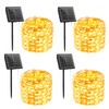 GENERIC SOLAR STRING LIGHTS OUTDOOR WATERPROOF, 4 PACKS, 132 FT, 400 LED - BLACK