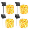 GENERIC SOLAR STRING LIGHTS OUTDOOR WATERPROOF, 4 PACKS, 132 FT, 400 LED - BLACK