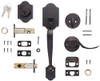 AMAZON BASICS FRONT DOOR LOCK SET HANDLESET SHELBY LEVER - OILED-BRONZE