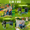 WORKPRO Garden Kneeler and Seat 10" Wider Heavy Duty Foldable Gardener Stool