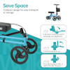 ELENKER KNEE SCOOTER ECONOMY KNEE WALKER DUAL BRAKING SYSTEM, EK-B00597B9 - BLUE