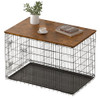 Piskyet Dog Crate Top Covers Wood Counter Top for 30 inch Dog Cage -Rustic Brown