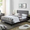 DECORO MORNINGTON 2.0 UPHOLSTERED PLATFORM BED | QUEEN SIZE - GREY