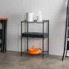 HOME BASICS WIRE SHELVING STORAGE UNIT (3 TIER) - BLACK
