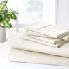 BIBB HOME 2000 COUNT 6-PIECE BAMBOO SHEET SET WITH SNUG GRIP QUEEN SIZE - CREAM