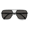 CARRERA METAL RECTANGLE DARK RUTHENIUM BLACK FRAME GRAY POLARIZED 58-18-140