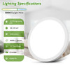 BRIGHTEVER LED FLUSH MOUNT CEILING LIGHT FIXTURE 100W EQUIVALENT 15W 1200LM 7"" New