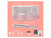 Logitech Wave Keys Wireless Ergonomic Keyboard, Rose 920-012276