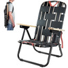 CLEVERMADE SEQUOIA FOLDING BACKPACK CHAIR; 5 RECLINE POSITION - BLACK New