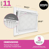 SIMPLY FILTERS 20X25X4 MERV 11 FURNACE AIR FILTER HVAC 6 PACK - WHITE New