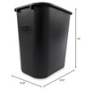 RUBBERMAID COMMERCIAL PRODUCTS RESIN WASTEBASKET 7-GALLON/28-QUART, FG295600BLA