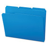 SMEAD POLY FILE FOLDER 1/3-CUT TAB LETTER SIZE BLUE 24 PER BOX 10503 - BLUE New