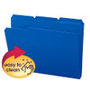 SMEAD POLY FILE FOLDER 1/3-CUT TAB LETTER SIZE BLUE 24 PER BOX 10503 - BLUE New