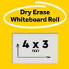 POST-IT DRY ERASE WHITEBOARD FILM SURFACE, 4 FT X 3 FT ROLL, DEF4X3 - WHITE