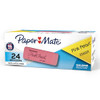 PAPER MATE PINK PEARL ERASERS, MEDIUM, 24 COUNT