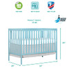 Dream On Me Synergy 5-in-1 Convertible Crib 657-AQ - AQUA SKY