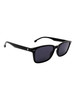 CARRERA RECTANGULAR SUNGLASSES - SHINY BLACK FRAME, GRAY LENSES, 50-18-135