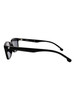 CARRERA RECTANGULAR SUNGLASSES - SHINY BLACK FRAME, GRAY LENSES, 50-18-135