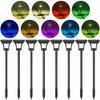 CINOTON RGBCW SOLAR PATHWAY OUTDOOR LIGHTS, 3 LIGHTING MODES, 8 PACK - MULTI