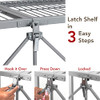 Origami R5 4-Shelf Heavy-Duty Folding Storage Rack, Origami R5 4-SHELF - WHITE