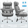 BESTGLORY OFFICE CHAIR 5D FLIP ARM ERGONOMIC LUMBAR SUPPORT 500LBS - GRAY