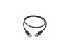 Tripp Lite Cat6a Gigabit Snagless Molded Slim UTP Patch Cable M/M Black 2 ft.