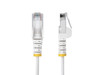 StarTech 15ft White Slim CAT6 Ethernet Cable, Snagless, 100W PoE, UTP, LSZH,