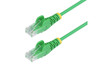 StarTech 7ft Green Slim CAT6 Ethernet Cable, Snagless RJ45, LSZH, 28AWG Pure