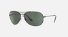 RAY-BAN METAL AVIATOR - MATTE BLACK FRAME, G-15 GREEN LENSES 63-13-125 3N