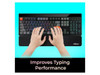 Adesso TRUFORM P330 Full Size Keyboard Wrist Rest - Rubber, Fiber, Memory Foam -